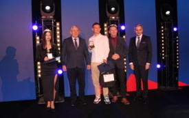 02 Gala Sportu, na zdjęciu od lewej Olena Lipiec, Wiesław Marzec, Miłosz Wolański, Andrzej Lasak, Stanisław Wr&oacute;bel