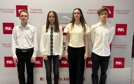 2. Od lewej - Marek Płachta, Aleksandra Hrywniak, Natalia Zwolska, Mikołaj Przodo