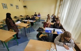Uczestnicy projektu Dziś Uczeń - Jutro Student - zajęcia z matematyki