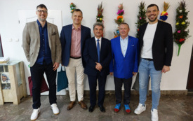 Na zdjęciu od lewej Piotr Grabarczyk, Radosław Wasiak, Stanisław Klimczak, Leszek Papaj, Michał Jurecki