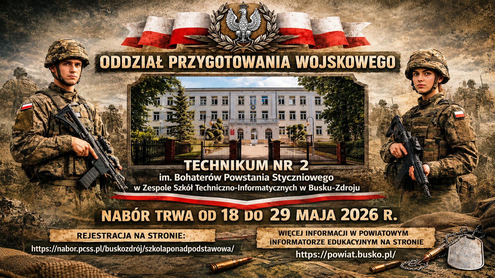 Oddział przygotowania wojskowego w&nbsp;Busku-Zdroju - plakat
