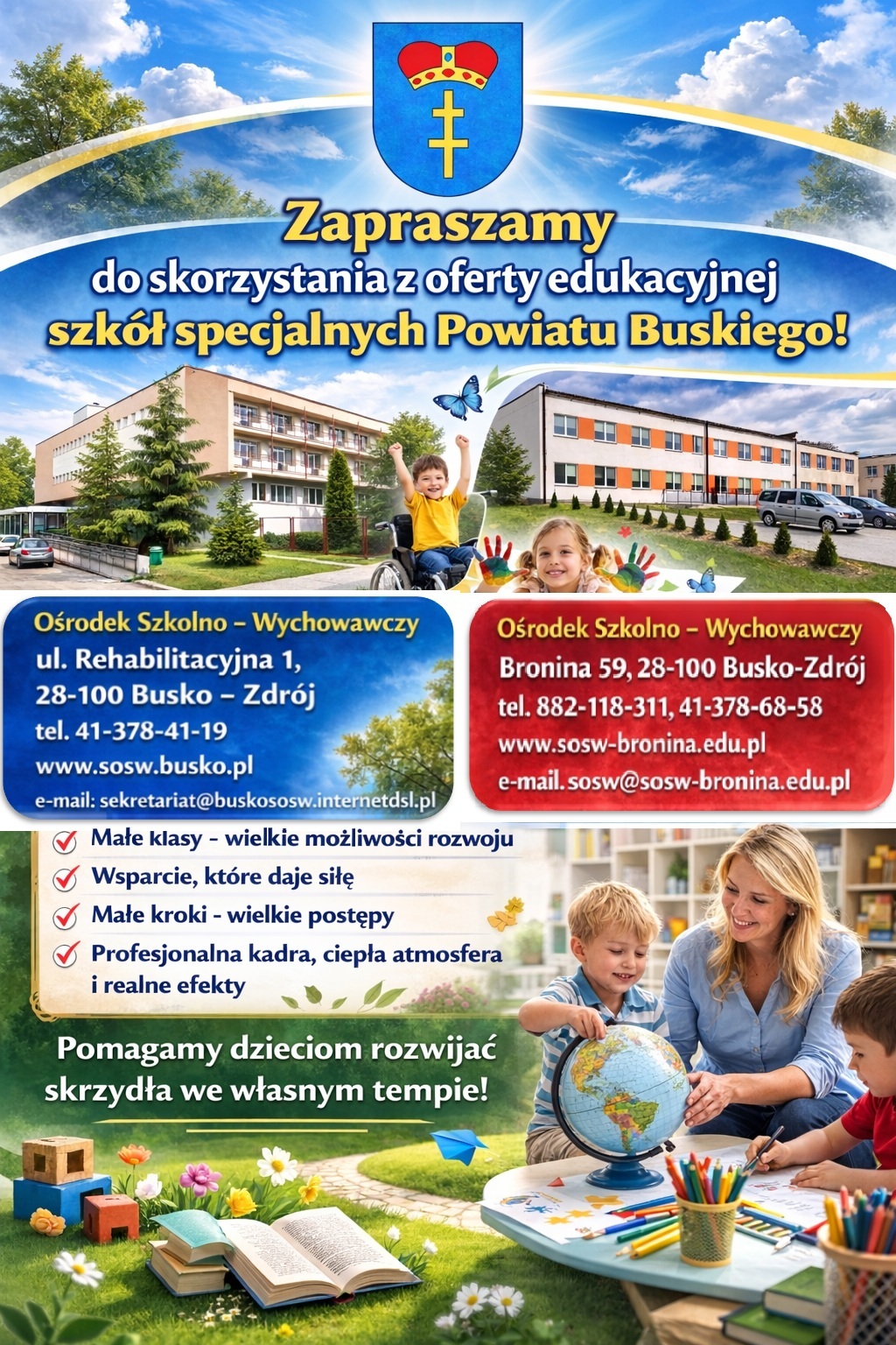  	  Zaproszenie do skorzystania z&nbsp;oferty edukacyjnej szk&oacute;ł specjalnych Powiatu Buskiego