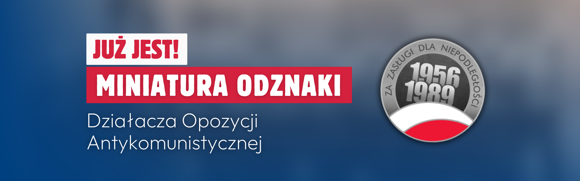 Zajawka, baner Odznaki Działacza Opozycji Antykomunistycznej