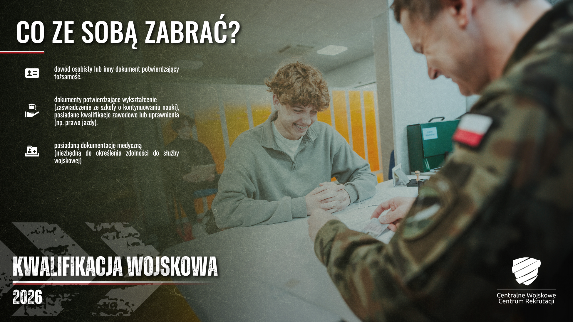 Plakat "Kwalifikacja wojskowa 2026"